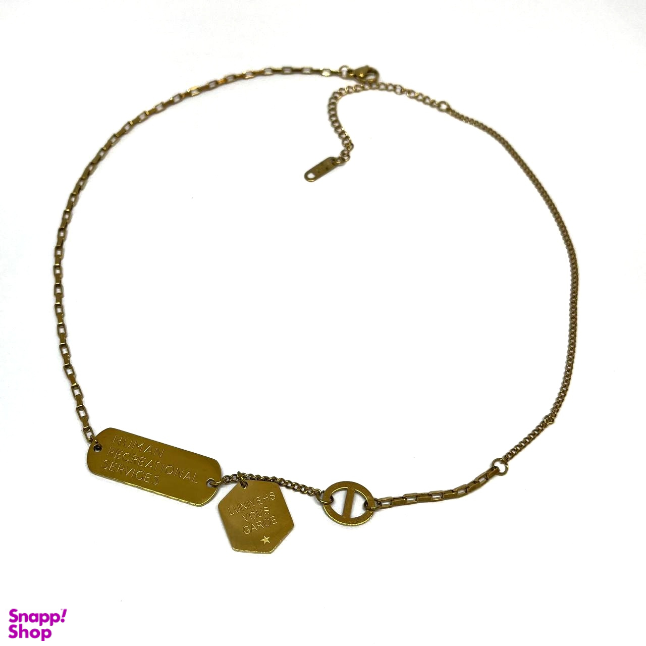 گردنبند استیل طرح پلاک کد 6800