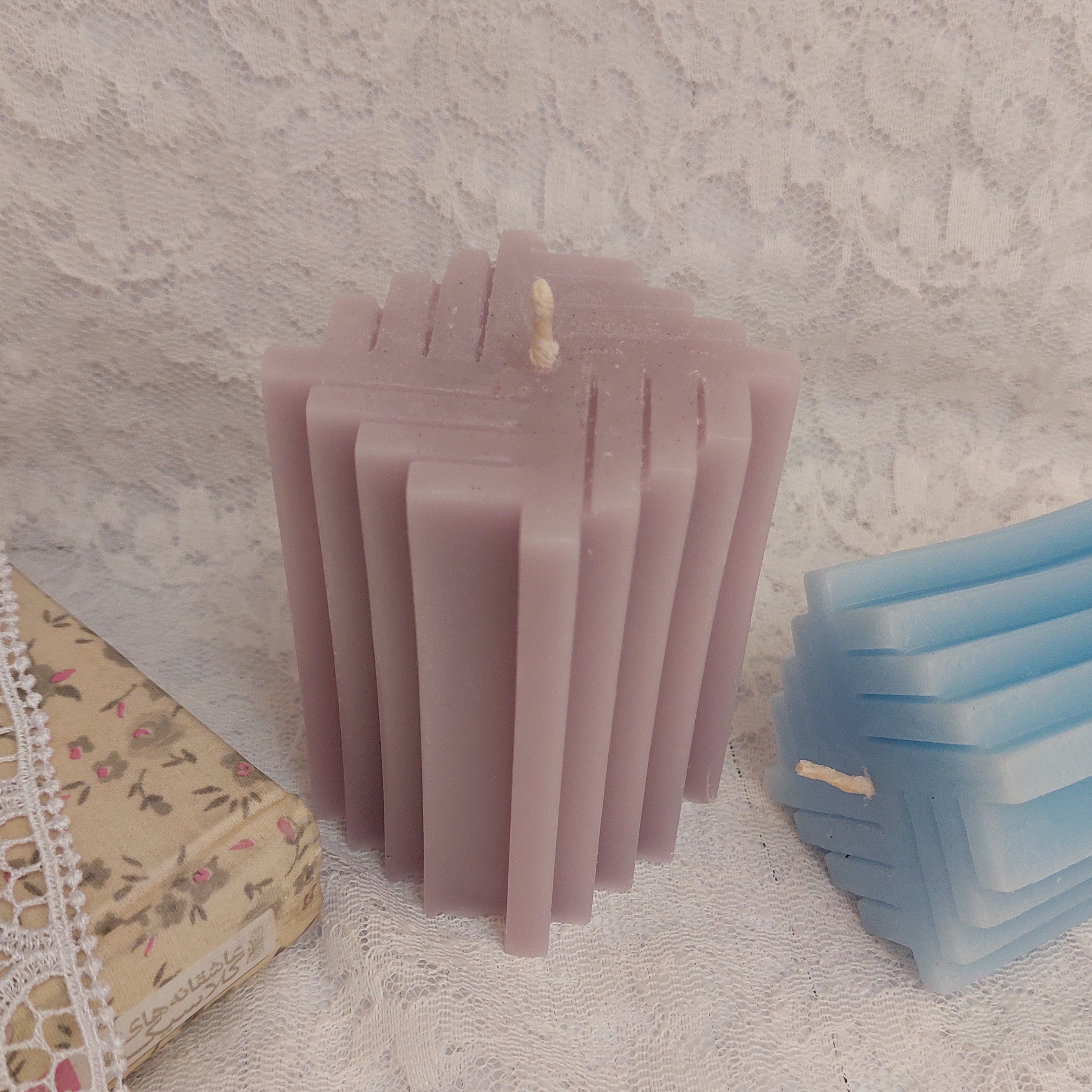 شمع استوانه طرحدار بازالتی 