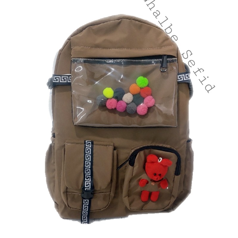 کوله پشتی عروسکی کیف مدرسه خرسی جادار کوله پشتی راهنمایی کوله پشتی ابتدایی کوله پشتی دبیرستان کیفقهوه ایی