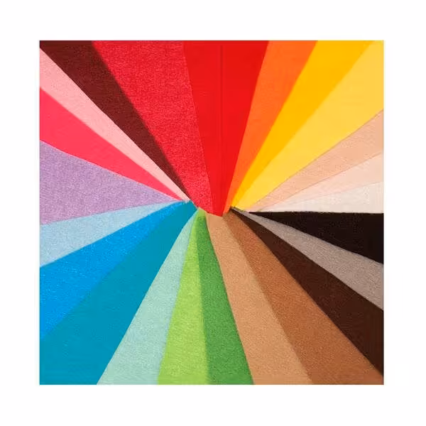 بسته ی 24 رنگ نمد دو میل A4 درجه یک 