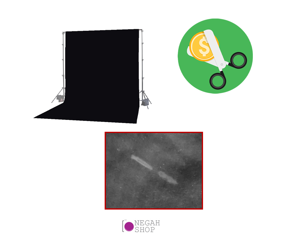 فون عکاسی شطرنجی مشکی 3*2 (زیر قیمت)