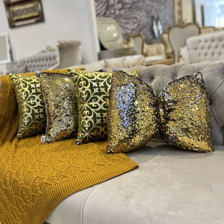 ست کوسن 4عددی طرح اسلیمی سبز روشن