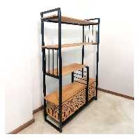 کتابخانه چهار طبقه کشو حصیری