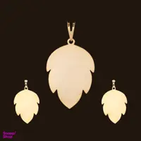 نیم ست طلا 18 عیار زنانه سانا گالری مدل برگ کد D10186
