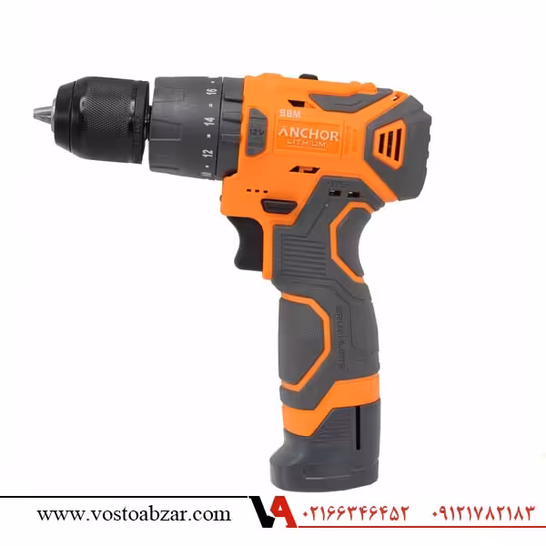 دریل شارژی چکشی براشلس 12 ولت آنکور مدل DCE 12
