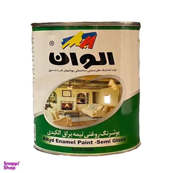 رنگ روغنی آلکیدی آلبالویی الوان کد 143 حجم 1000 میلی لیتر