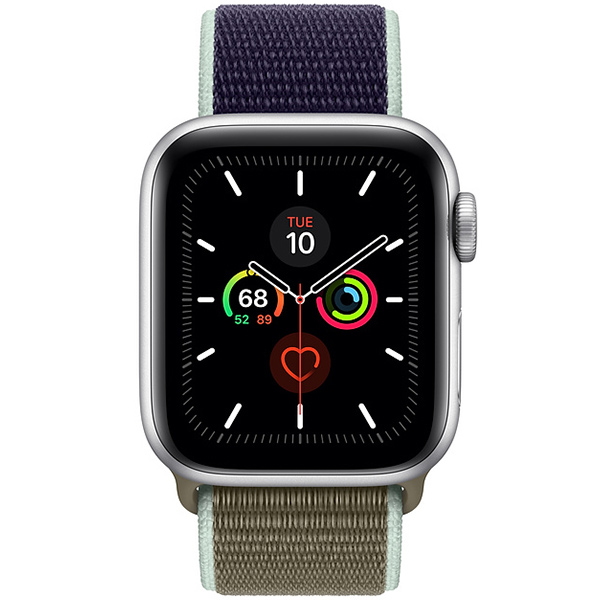 سری 5 اسپرت مردانه 44 میلیمتری Silver Aluminum Case with Khaki Sport Loop - Hiapple.ir
