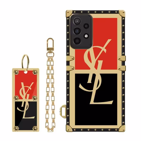 کاور یا قاب صندوقی طرح YSL مناسب برای گوشی موبایل سامسونگ Galaxy A72 4G به همراه بند آویز