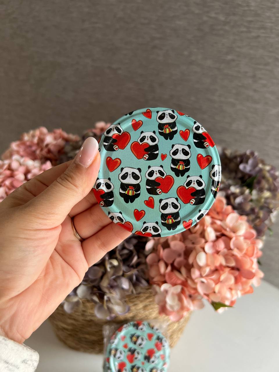 درب بانکه فلزی طرح پاندا قلب در آغوش کد 47