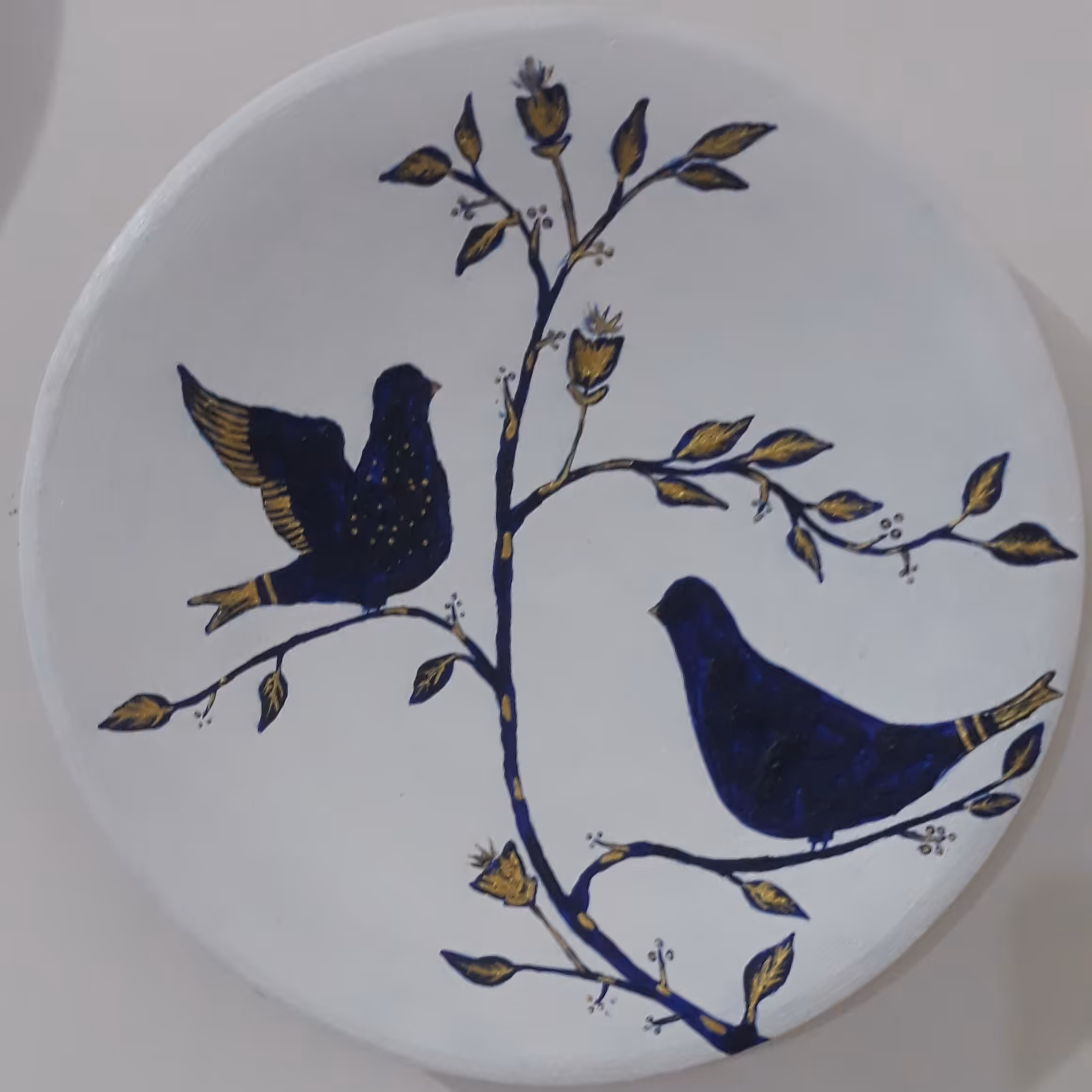 دیوار کوب سفالی طرح پرنده