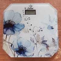 ترازو دیجیتال وزن کشی (حمام) سان ست طرح گل آبی (ارسال رایگان) 