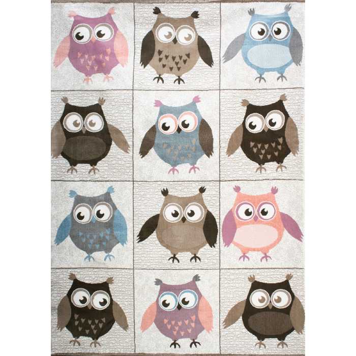 فرش کودک افرند طرح جغد کد 149 (یک و نیم متری)