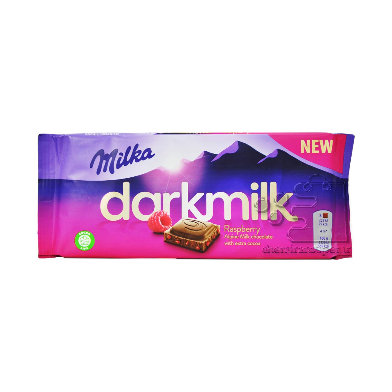 شکلات شیری دارک با رزبری 85 گرم میلکا - milka