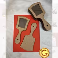 آینه دستی چوبی خام