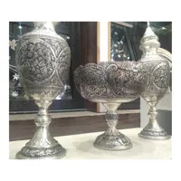 سوپر ست لاکچری میوه خوری و جام قلمزنی 3 تکه نقره نما
