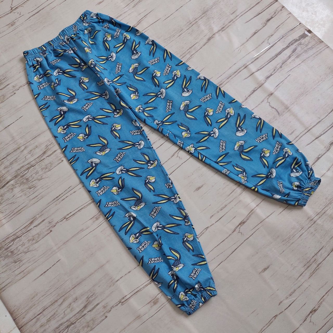 شلوار خونگی نخ پنبه  بچه گونه عروسکی سایز 80