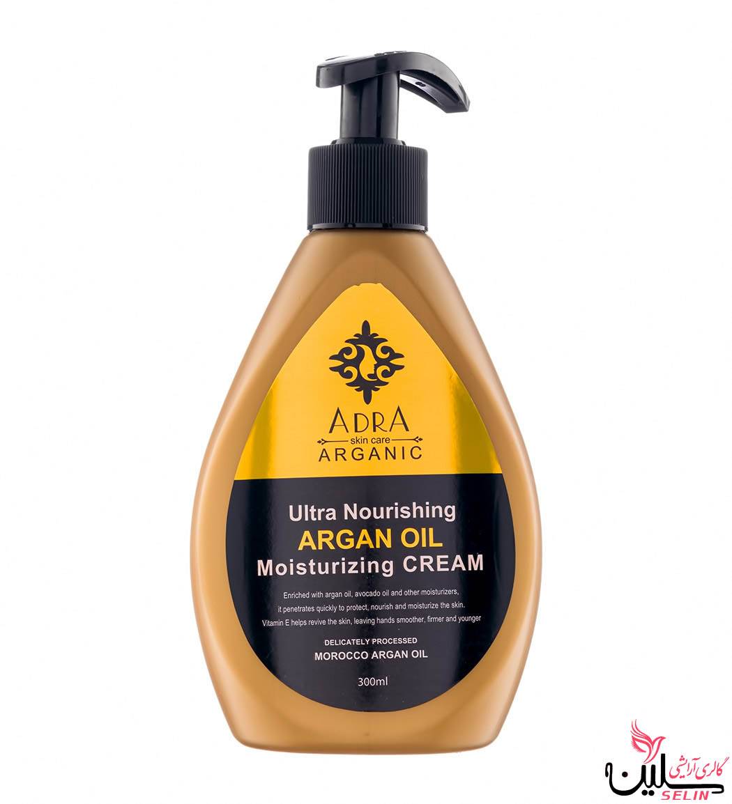 کرم مرطوب کننده و مغذی آدرا حاوی روغن آرگان 300 میل – Adra