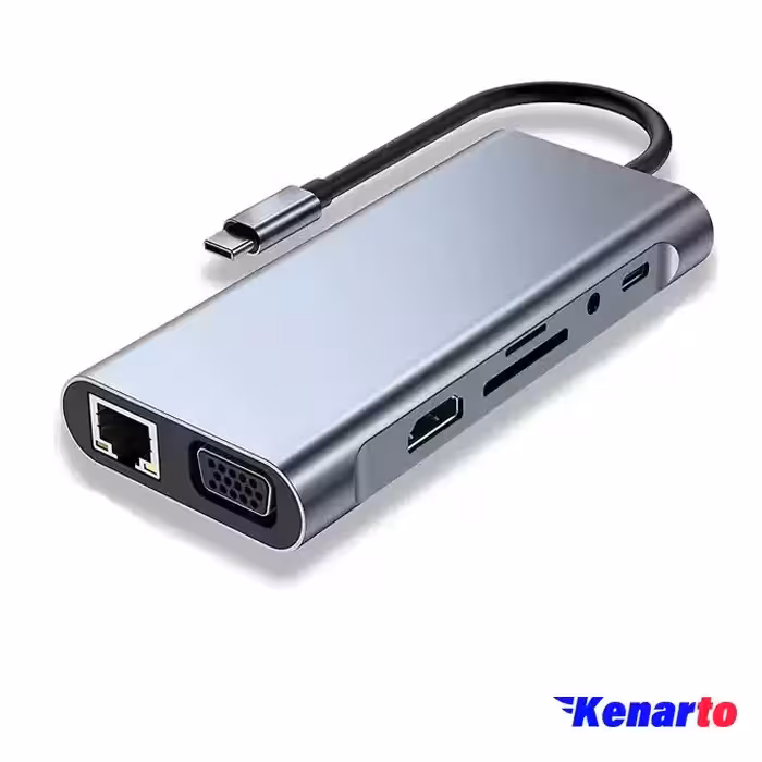 هاب USB-C یازده پورت کی نت مدل MFCMS1011 S10