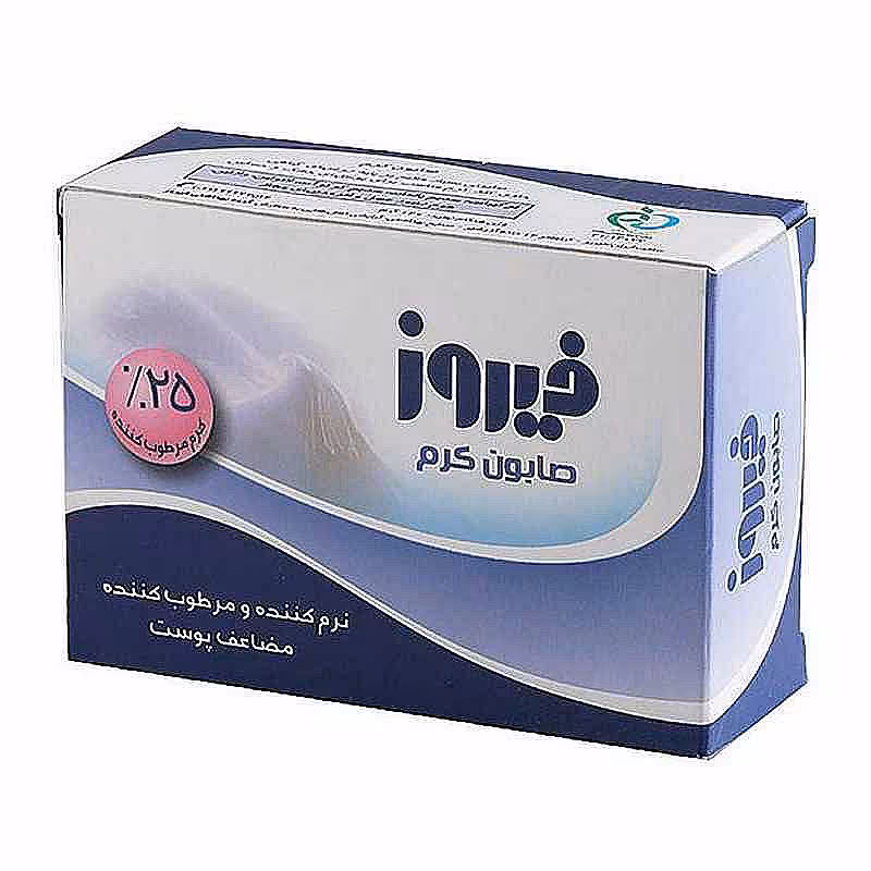 قیمت خرید اینترنتی صابون کرم پوست خشک و حساس فیروز 120 گرمی | فارموکسین