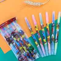 ماژیک دوسر نقاشی و هایلایتر  6رنگ طرح شخصیت ها