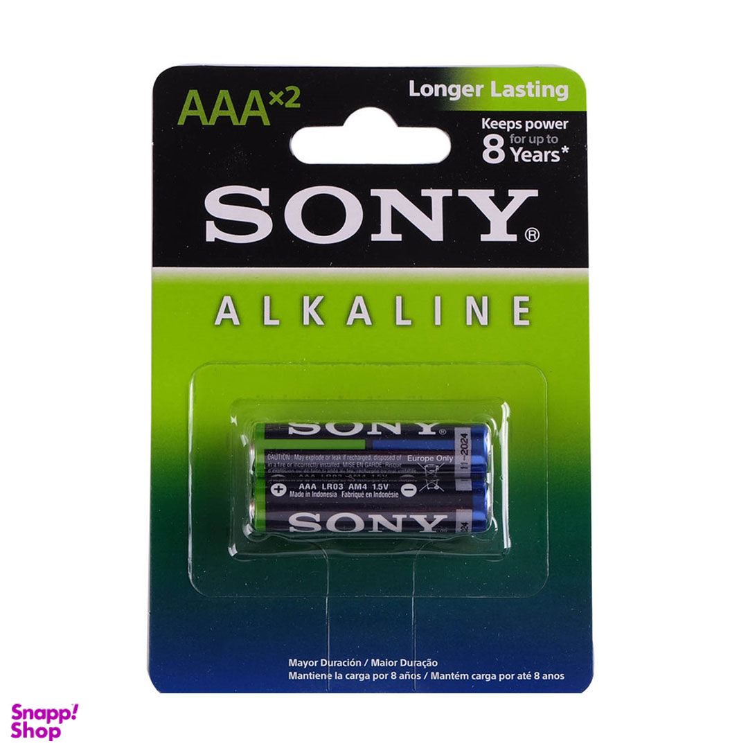 باتری نیم قلمی سونی مدل Alkaline بسته 2 عددی