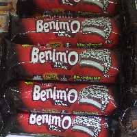 بیسکوئیت بالشتی کرمدار با طعم فوق العاده ، ترکیب شکلات دارک و نارگیل محصول benimo اتی ترکیه