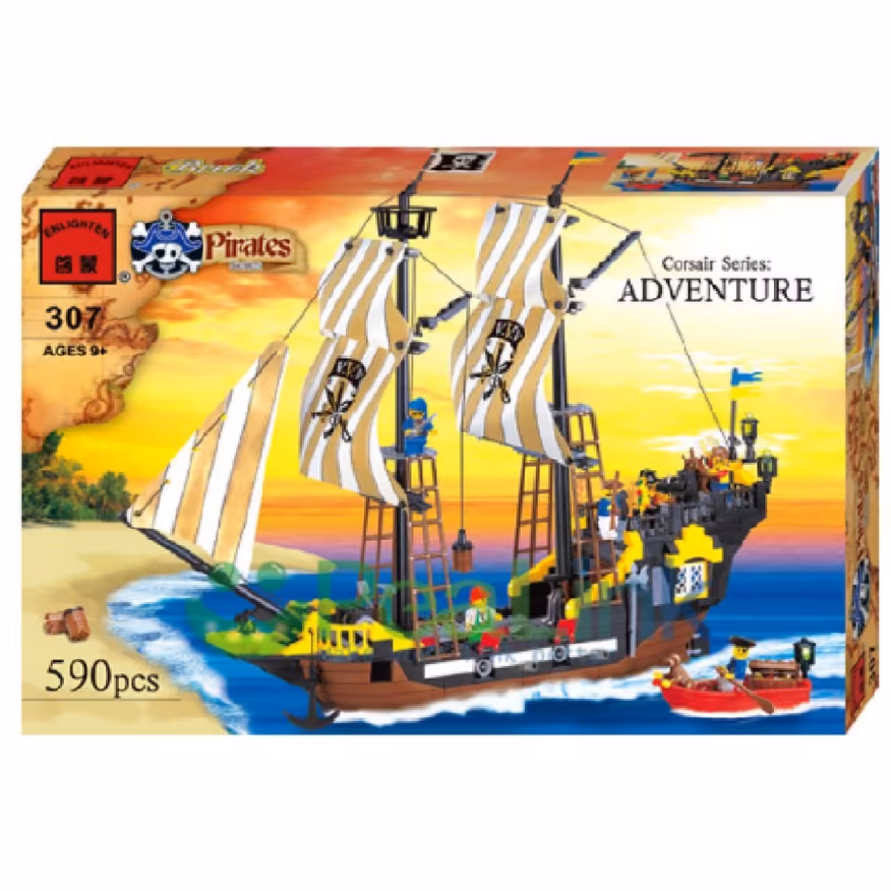 ساختنی کشتی دزدان دریایی انلایتن مدل 307 تعداد 590 قطعه