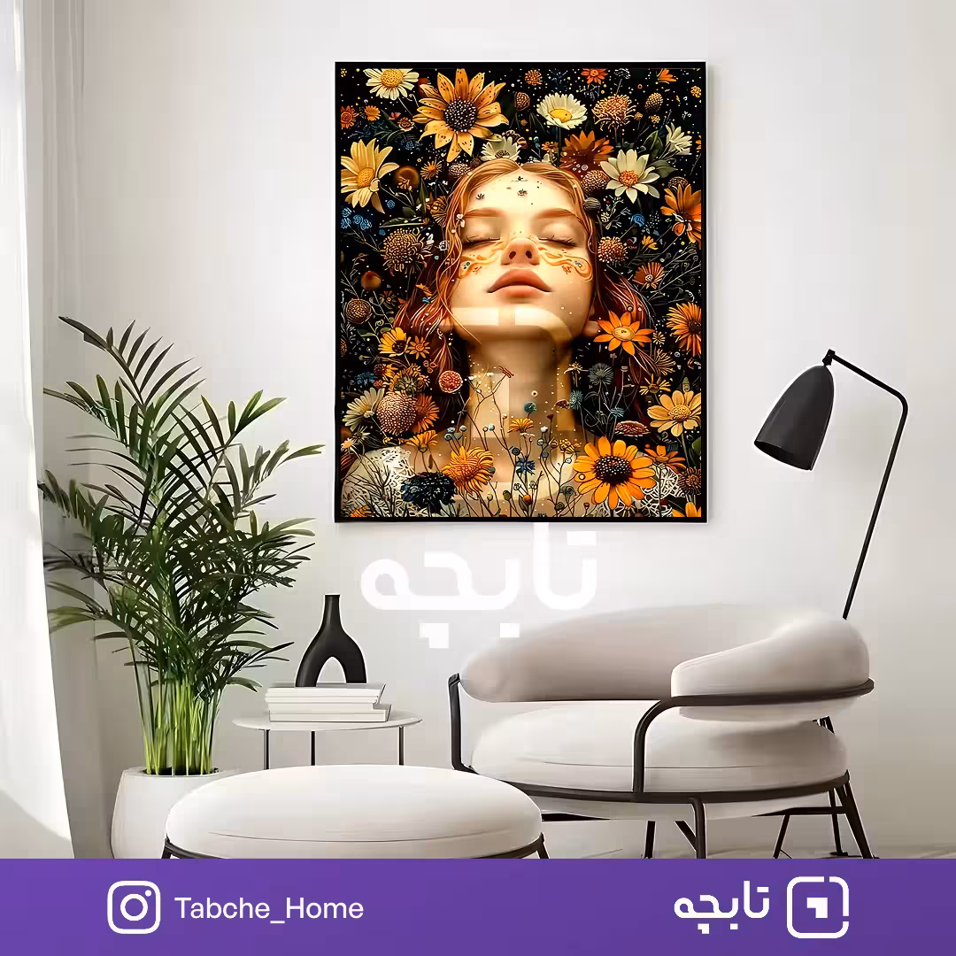 تابلو دیواری فرشته‌ی گل‌ها