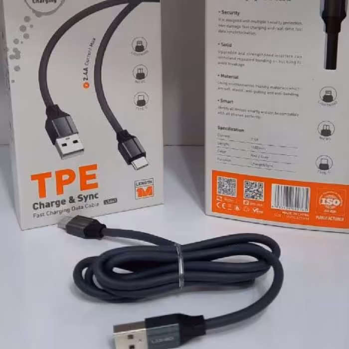 پک 50 عددی کابل شارژ تایپ سی الدینیو مدل Ls441