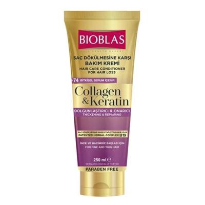 کرم موی ضد ریزش بیوبلاس Bioblas حاوی کلاژن و کراتین حجم 250 میل