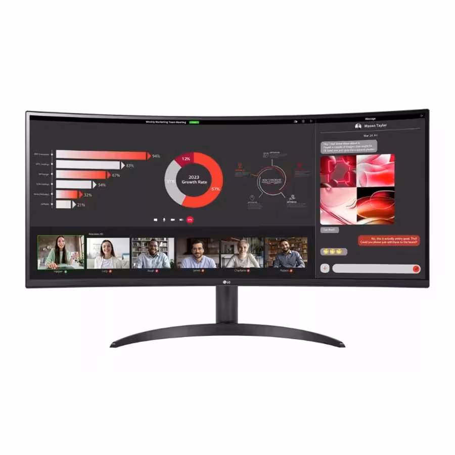 قیمت و خرید مانیتور خمیده 34 اینچ ال جی مدل UltraWide 34WR50QC-B | یاس ارتباط
