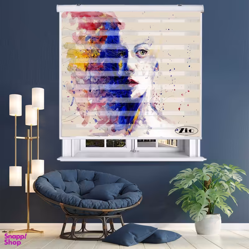 پرده زبرا زیو کد P6081 سایز 150X150 سانتی متر