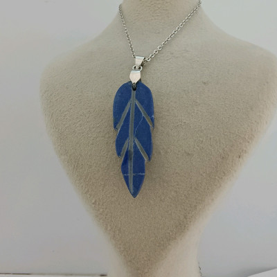 گردنبند لاجورد تراش برگ ه1110