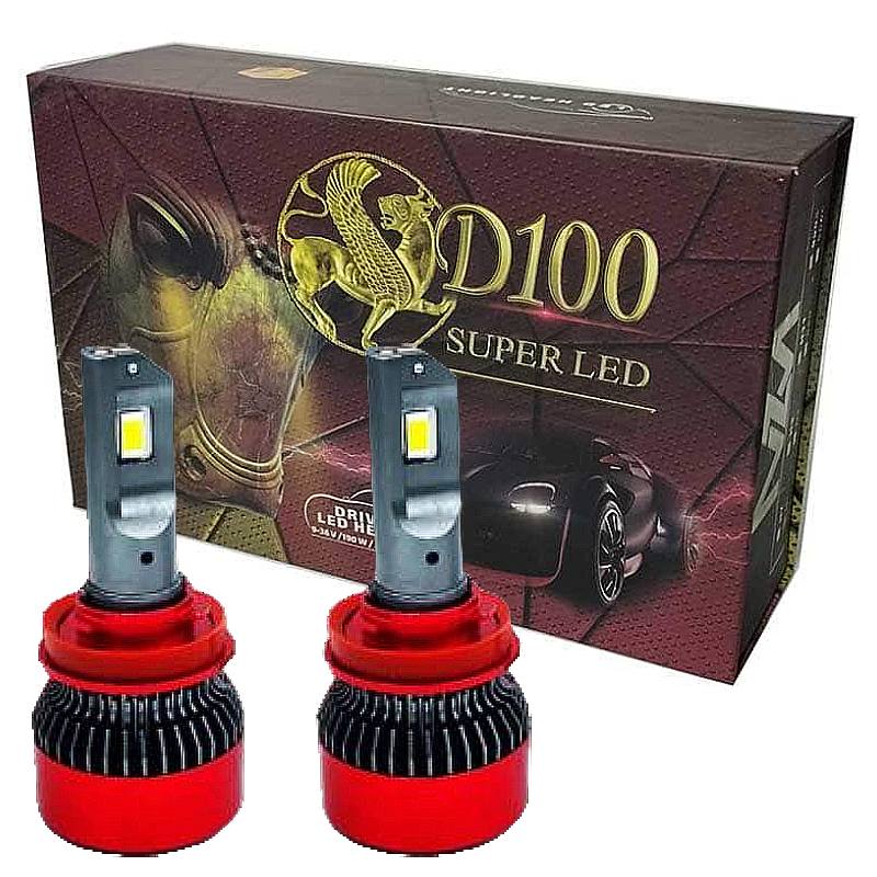 هدلایت دو طرفه ام زد ام مدل D100 پایه H4 (سه فیش دو کنتاکت) با یکسال گارانتی