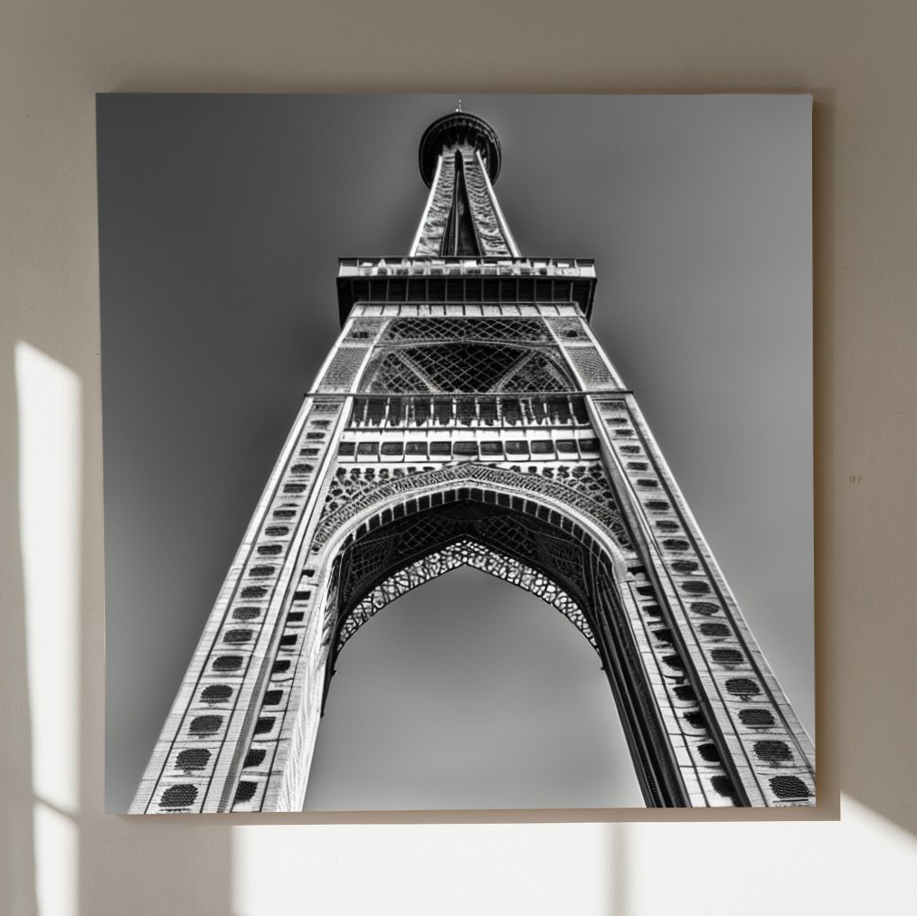 تابلو دکوراتیو طرح برج ایفل سایز30در30(قابل سفارش در ابعاد مختلف )