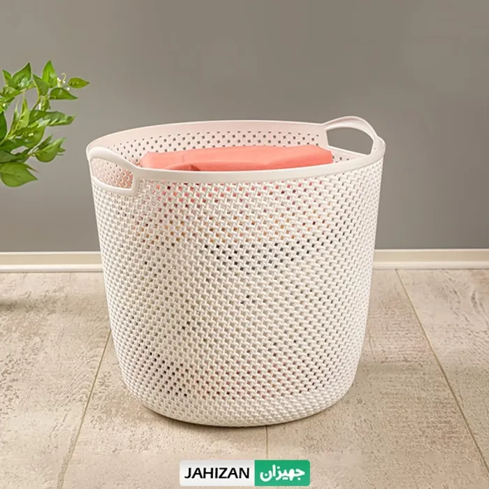 سبد رخت لیمون طرح بافت گرد کد2138