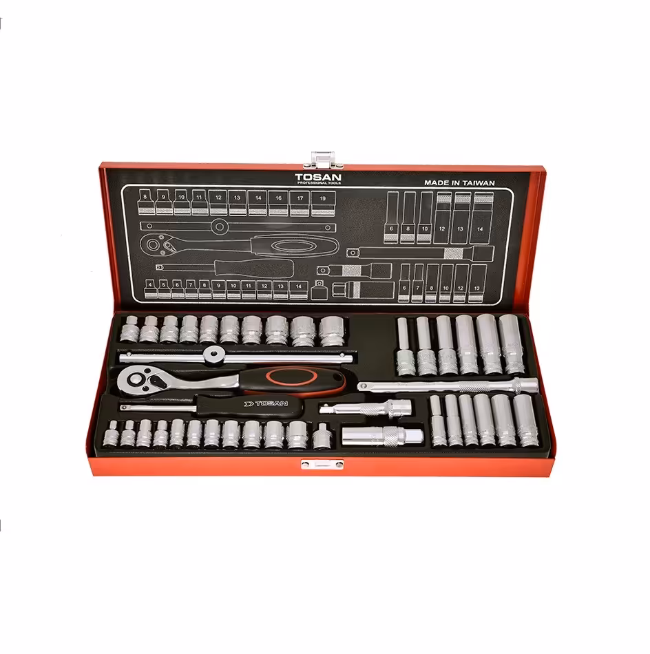 جعبه بکس 40 پارچه 1/4 و 3/8 اینچ توسن