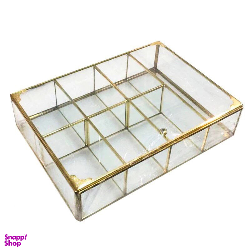جعبه دمنوش مدل باکس شیشه ای 7 خانه