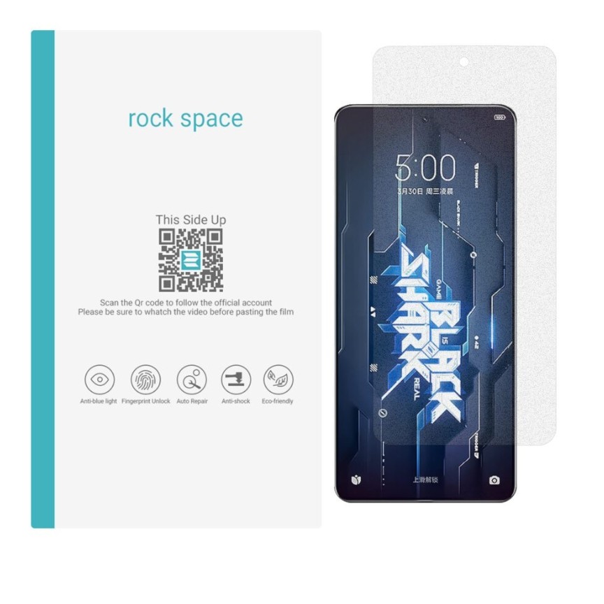 گلس مات نانو و ضد ضربه گوشی شیائومی black shark 5 pro برند راک اسپیس

