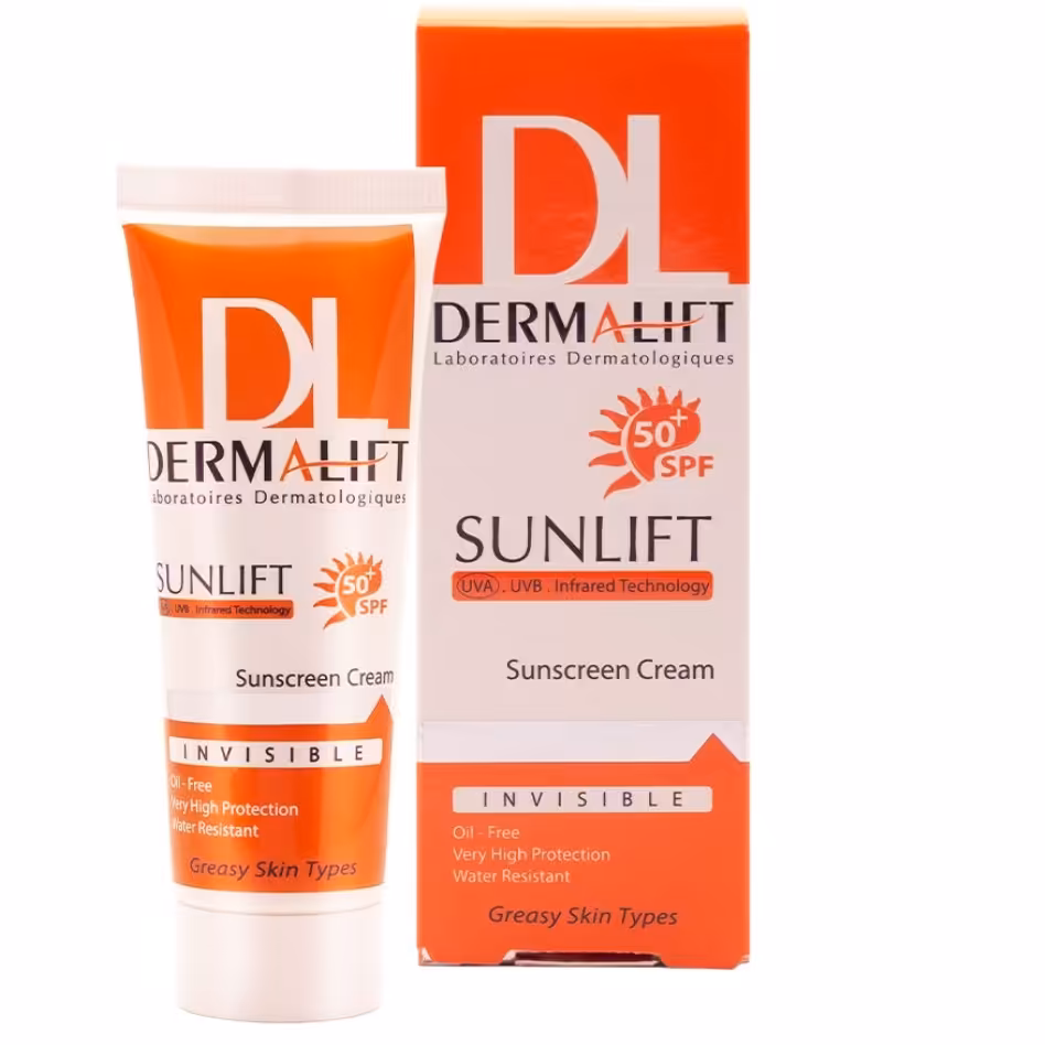 ضدآفتاب غیر رنگی SPF 50  درمالیفت (مناسب پوست های چرب)