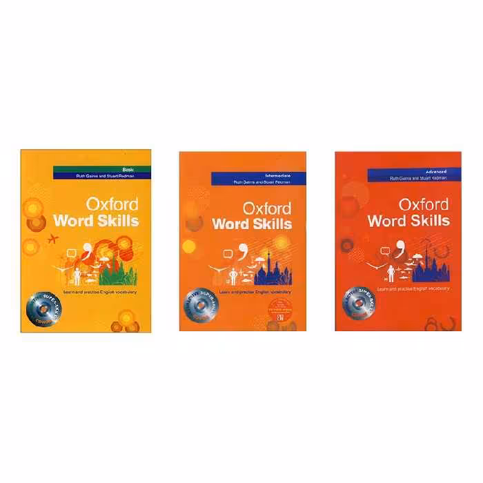  کتاب Oxford word skills اثر Ruth Gairns and Stuart Redman انتشارات زبان مهر 3 جلدی
