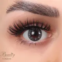 لنز رنگی فصلی بیوتی 500 ساعته شماره 5 مدل دور دار و رگه دار خاکستری