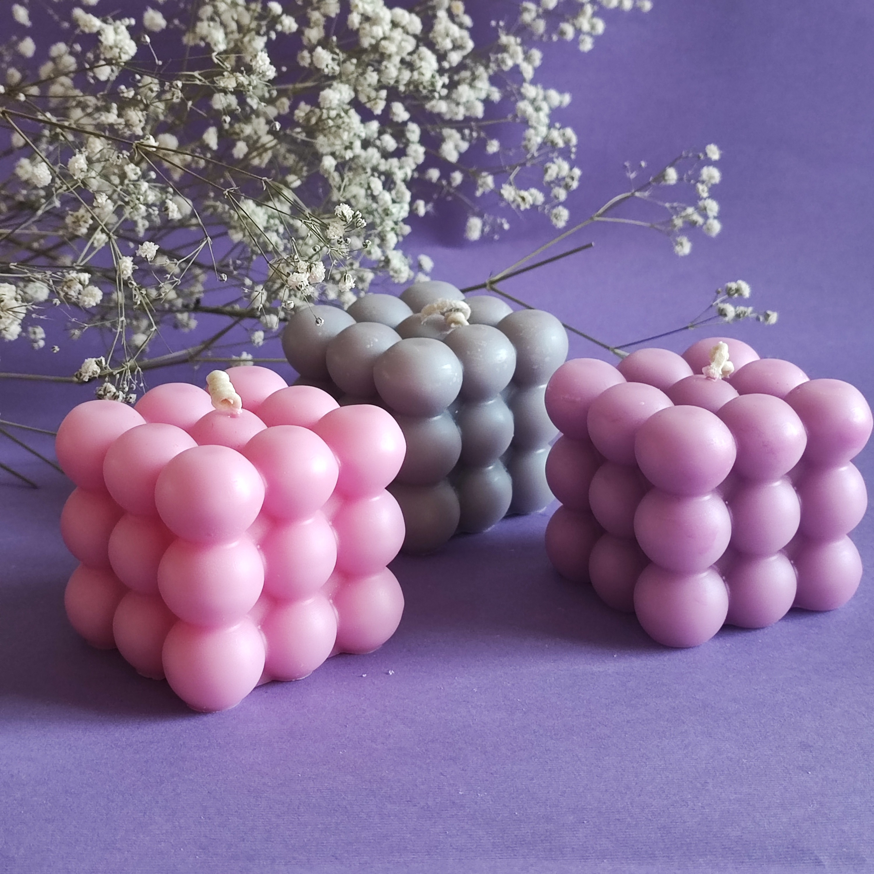 شمع روبیک با ارتفاع 6سانت قابل سفارش در رنگ دلخواه 