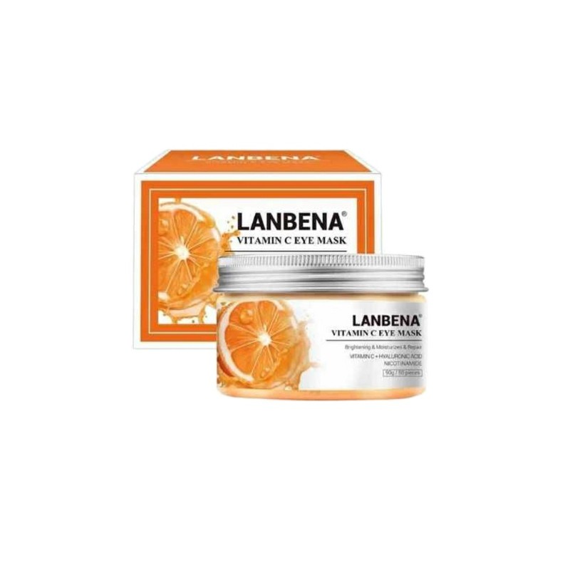 ماسک دور چشم لنبنا مدل ویتامین سی vitamin c حجم 90 گرم مجموعه 4 عددی