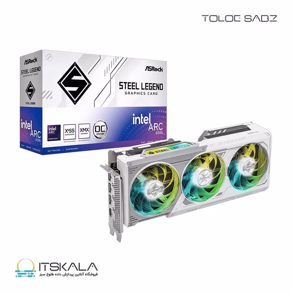 کارت گرافیک ازراک مدل STEEL LEGEND ARC B580