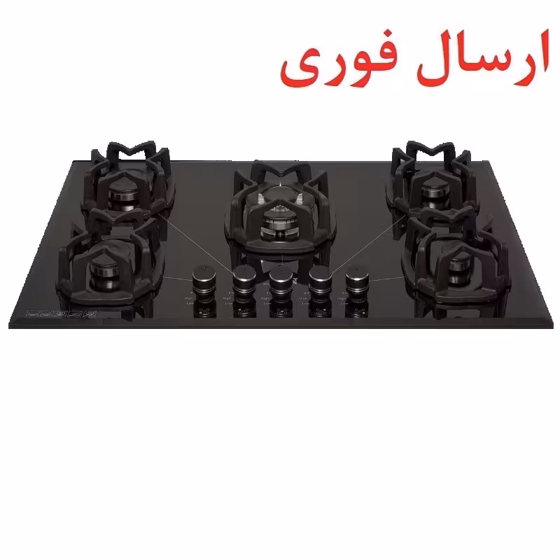اجاق گاز صفحه ای 5 شعله مدل G13 شیشه نشکن ضدضربه (ارسال فوری پس کرایه)
