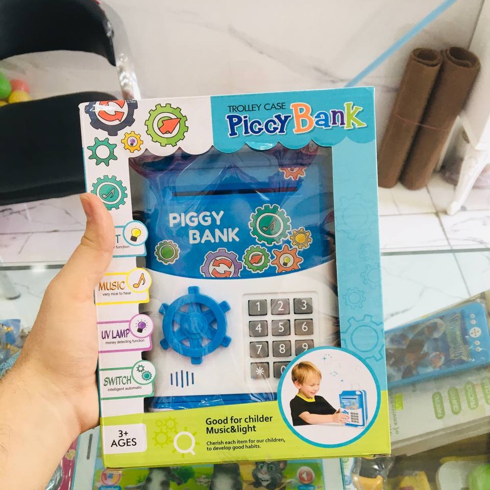 گاو صندوق بچگانه خارجی بار رمز عددی دارای چراغ و موزیک 