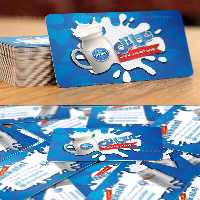 طرح کارت ویزیت لبنیاتی | گرافیک با طعم تربچه