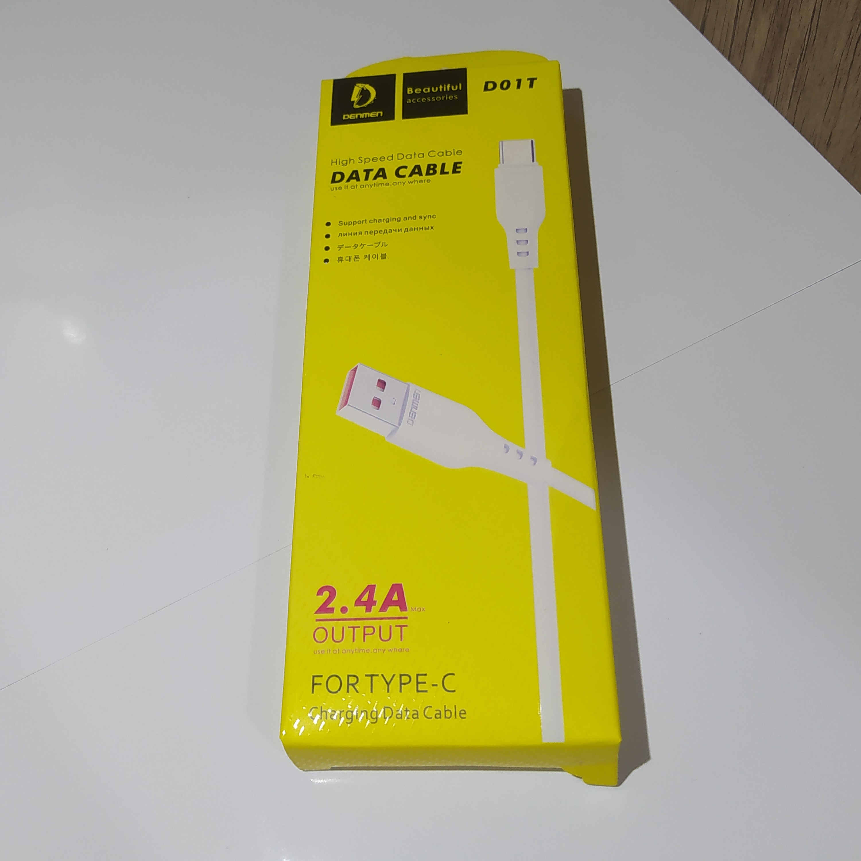 کابل دِنمِن 2.4 آمپر تایپ سی دیتا کابل 