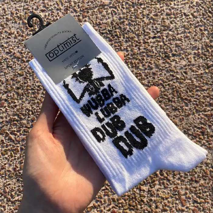 جوراب wubba lubba dub dub ساقدار